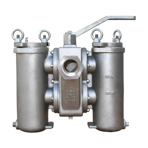 Titan Flow Control DS596C0100 1 in. Duplex Basket Strainer, NPT Threaded, Carbon Steel - ASME Class 150