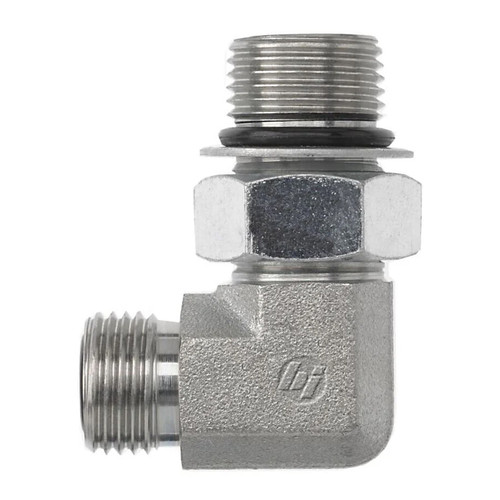 Brennan FS6801-04-04-NWO-FG O-Ring Face Seal Adjustable Port Elbow 1/4 in. Steel