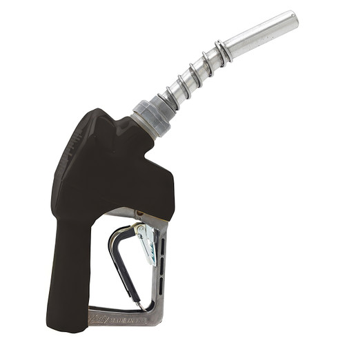Husky 1GS 1 in. Heavy-Duty Automatic Diesel Farm Nozzle w/ Hold Open Clip, Black