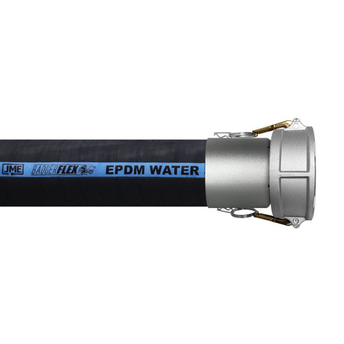 BadgerFlex 4 in. Water Suction & Discharge Hose Assemblies w/ Stainless Steel Female Coupler Ends - Black