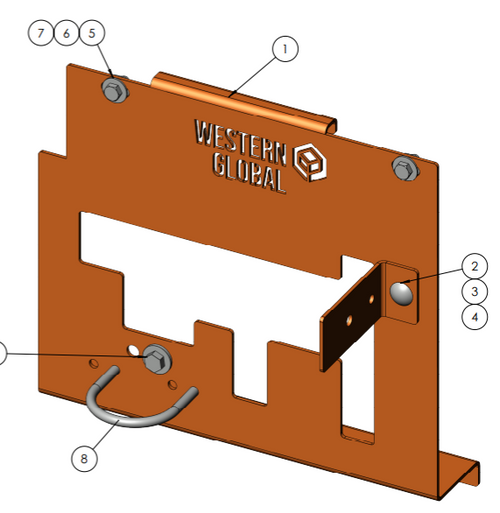 Western Global WFR12104210 Pump Bracket Kit Carbon Steel