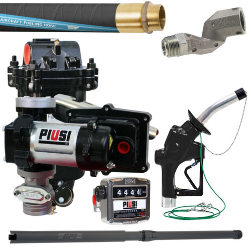 PIUSI F0038800 EX75 DC Avio 12V DC 20 GPM Aviation Fuel Transfer Pump Package w/ Meter & Filter
