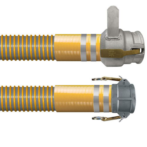 Kuriyama Tigervapor 4 in. Standard Duty Vapor Recovery Hose Assemblies w/ CPP with Handle x Female Coupler Ends