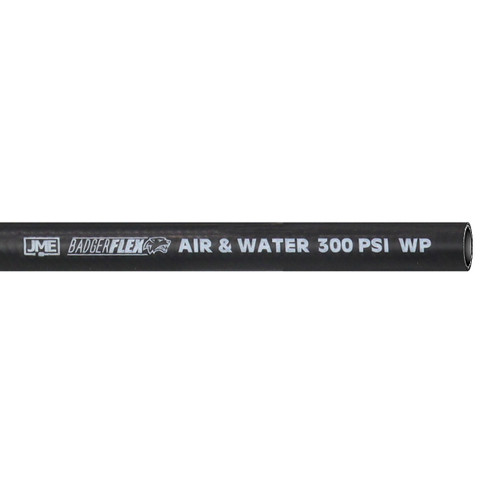 BadgerFlex 3/8 in. Air & Water Hose Black 300 PSI - Hose Only