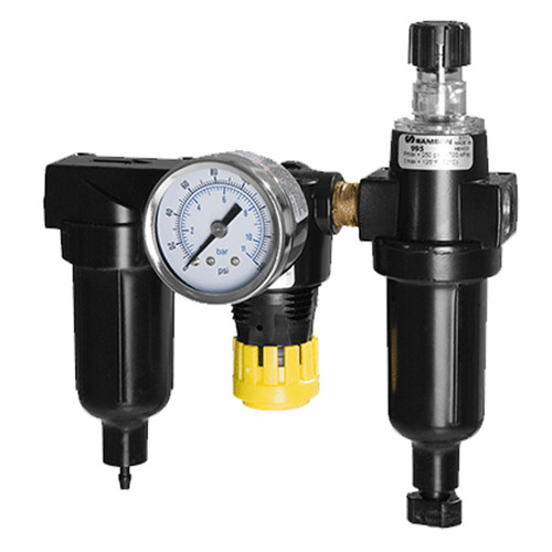 Samson 955 1/4 in. Mini Piggyback Filter Regulator w/ Gauge