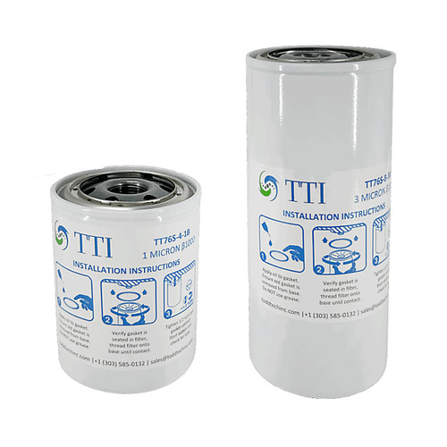 TTI TT75S Series PowerGuard Spin-On Filter Element, Microglass Media, 1 Micron - 6 Qty.