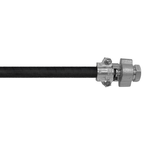 BadgerFlex 1 1/4 in. Steam Hose Assembly w/ Female NPT Ground Joint Ends - Black