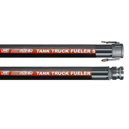 BadgerFlex 4 in. Petroleum Suction & Discharge Hose Assembly w/ Part C Female Coupler x Part E Male Adapter Ends - Black