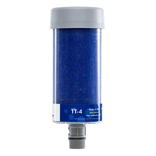 TTI PowerBreather TT-4 1 in. Sure Fit (NPT, BSPT, NPSM) Desiccant Breather, 4.10 in. W x 10.38 in. H, Blue Silica Gel