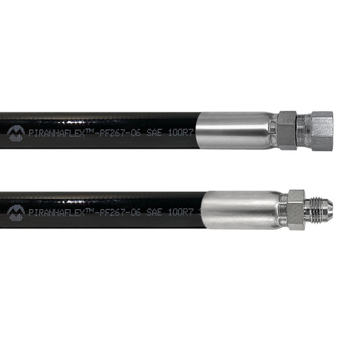 Kuriyama Piranhaflex PF267 1/4 in. Hydraulic Hose Assembly w/ Male JIC Seat x Female JIC Seat