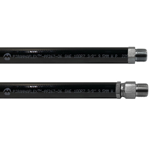 Kuriyama Piranhaflex PF267 1/2 in. Hydraulic Hose Assembly w/ Male NPT x Swivel Male NPT Ends