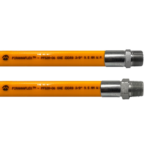 Kuriyama Piranhaflex PF528NC 3/8 in. Hydraulic Hose Assembly w/ Male NPT x Swivel Male NPT Ends