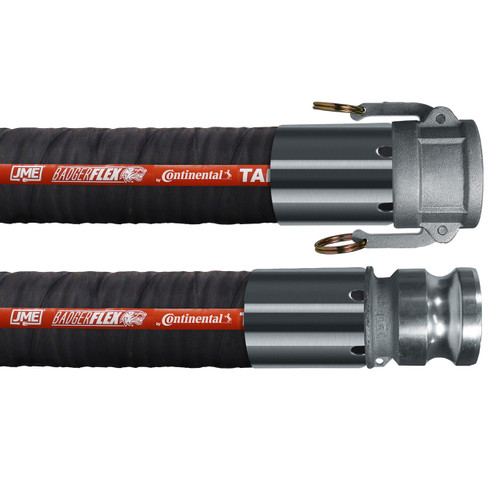 BadgerFlex C-Series 3 in. Petroleum Transfer Hose w/ Part C Female Coupler x Part E Male Adapter - 150 PSI