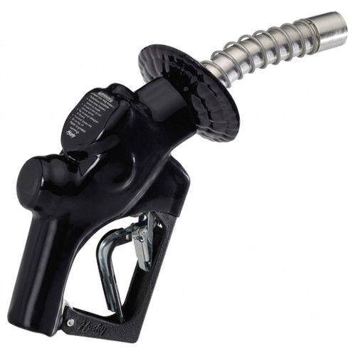 Husky VIIIS High Flow Diesel Nozzle with Hold-Open Clip - Black