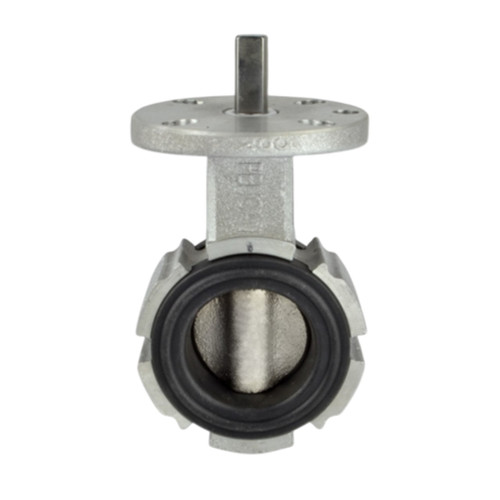 Pelican V-200-A-AL-SS-BN-02 2 in. Aluminum Butterfly Valve, SS Stem & Disc, No Handle, Black Nitrile Seat