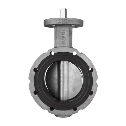 Pelican V-200-A-AL-SS-BN-04A 4 in. Aluminum Butterfly Valve Assembly w/ TTMA Bolt Pattern, SS Stem & Disc No Handle, Black Nitrile Seat