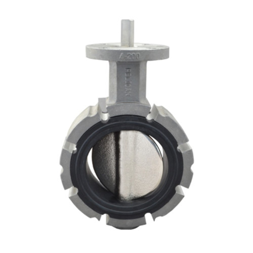 Pelican V-200-A-AL-SS-BN-04A-S 4 in. Aluminum Butterfly Valve w/ TTMA Slotted Bolt Pattern, SS Stem & Disc, No Handle, Black Nitrile Seat