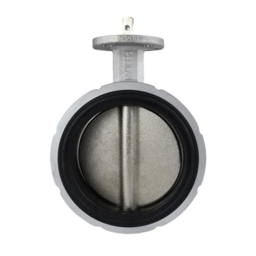 Pelican V-200-A-AL-SS-BN-06 6 in. Aluminum Butterfly Valve, SS Stem & Disc, No Handle, Black Nitrile Seat