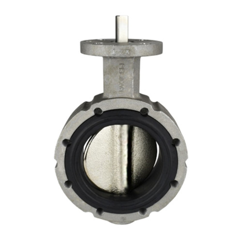 Pelican V-200-A-AL-DI-BN-04A 4 in. Aluminum Butterfly Valve w/ TTMA Bolt Pattern, No Handle, SS Stem & Iron Disc, Black Nitrile Seat