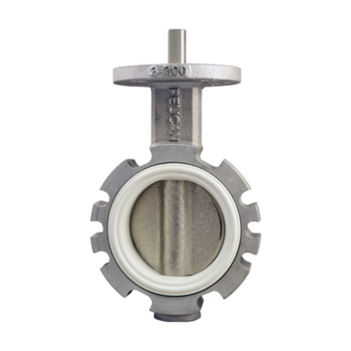 Pelican V-200-A-AL-DI-WN-03 3 in. Aluminum Butterfly Valve w/ SS Stem & Ductile Iron Boltless Disc, No Handle, White Nitrile Seat