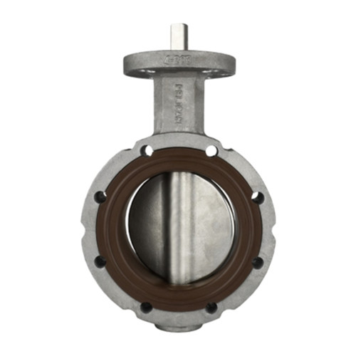 Pelican V-200-A-AL-SS-BV-04A 4 in. Aluminum Butterfly Valve w/ TTMA Bolt Pattern, SS Stem & Disc, No Handle, Brown FKM Seat
