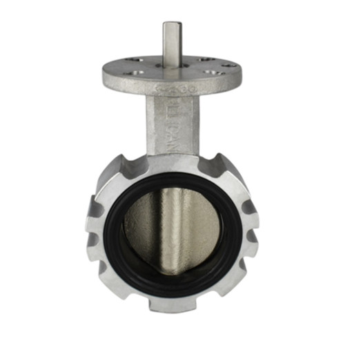 Pelican V-200-A-AL-SS-BE-03 3 in. Aluminum Butterfly Valve w/ SS Stem & Disc, No Handle, Black EPDM Seat