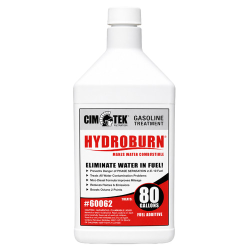 Cim-Tek HydroBurn Gasoline Treatment, Treats 20 Gallons, 8 Oz. Bottle