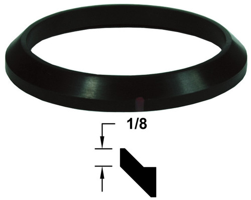 Dixon Sanitary 40BSY200 2 in. FKM Bevel Seat Gasket - Black