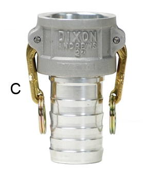 Dixon 3 in. Sand Cast Aluminum Cam & Groove Couplers - Part C Female Coupler x Hose Shank