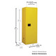 Justrite Slimline Style Sure-Grip® EX 22 Gallon Safety Cabinet - Manual Close