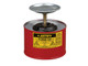 Justrite 10208 Plunger Can - 2 Quarts - Red