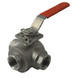 Dixon Sanitary 3-way Industrial Stainless Steel Ball Valve - L Port - 1/2 in.