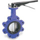Smith Cooper 0160 Series 6 in. Cast Iron Lever Operated Butterfly Valve w/Nitrile Rubber Seals, Iron Nickel Plated Disc, Lug Style