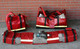 343 Fire HP-400 High Rise Kit of Tool, Hose & Carry Packs, Red