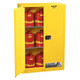 Justrite Sure-Grip® EX Classic Manual Close 45 Gal Yellow Safety Cabinets For Flammables