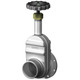 Betts 4 in. Manual Gate Valve - TTMA Flanged x Male NPT Thread - Stainless Body, Stainless Stem