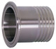 Dixon Sanitary 14MPHR Series 304 Stainless Hose Clamp x Rubber Hose Adapters - 1 in. - 1 in.