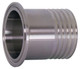Dixon Sanitary 14MPHR Series 304 Stainless Hose Clamp x Rubber Hose Adapters - 6 in. - 6 in.
