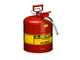 Justrite 7250130 Type II AccuFlow 5 Gallon Safety Gas Can w/ 1 in. Spout (Red)