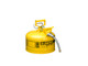 Justrite Type II AccuFlow 1 Gal Safety Gas Can w/ 5/8 in. Spout (Yellow)