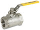 Smith Cooper 1 in. NPT Threaded Stainless Steel 3000 WOG Ball Valve w/ Locking Handle - Full Port