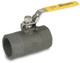 Sharpe Carbon Steel 2000 WOG Standard Port Locking 2-Piece Body Ball Valve - Threaded - 1/2 in.