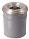 Justrite 6 Gal Cease-Fire Ash and Butt Receptacle (Gray)