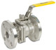 Sharpe 2 in. 150 Lbs Flanged Stainless Steel Ball Valve w/ Locking Handle, PTFE Seat - Full Port