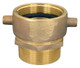 Dixon Powhatan 2 1/2 in. NH(NST) x 2 1/2 in. NPT Pin Lug Brass (Open Snoot) Male Swivel Adapter