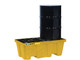 Justrite EcoPolyBlend In-Line Spill Control Pallet 2 Drum - Yellow