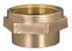 Dixon 1 1/2 in. NH (NST) - 1 1/2 in. NH (NST) Brass Double Female Hex Nipple