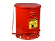 Justrite 09108 SoundGard 6 Gallon Oily Waste Cans (Red)