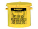 Justrite 09200Y 2 Gallon Countertop Oily Waste Can w/ Hand Operated Cover (Yellow)