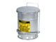 Justrite SoundGard 6 Gal Oily Waste Cans (Silver)